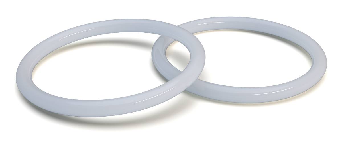 Two silicone O-Rings on a white background near Lexington, KY