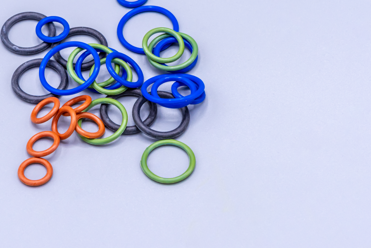O-rings in different sizes and colors